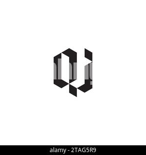 Lettere iniziali del logo QJ con design professionale di alta qualità che si adatta bene a qualsiasi supporto di stampa Illustrazione Vettoriale