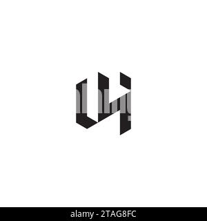 Lettere iniziali del logo VH con design professionale di alta qualità che si adatta bene a qualsiasi supporto di stampa Illustrazione Vettoriale