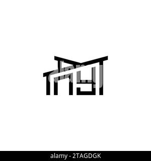 NY Initial Letter in Real Estate Logo Concept.eps NY Initial Letter in Real Estate Logo Concept Illustrazione Vettoriale