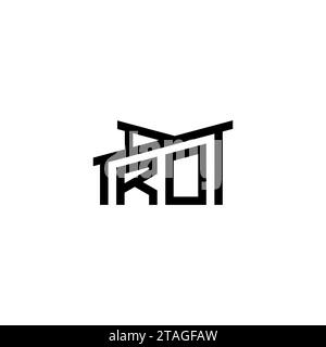RO Initial Letter in Real Estate Logo Concept.eps RO Initial Letter in Real Estate Logo Concept Illustrazione Vettoriale