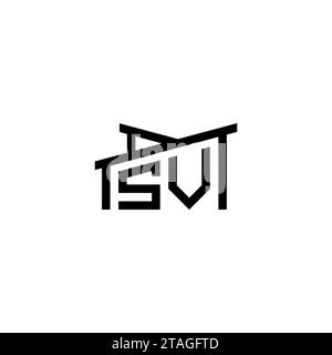 SV lettera iniziale in Real Estate Logo Concept.eps SV lettera iniziale in Real Estate Logo Concept Illustrazione Vettoriale