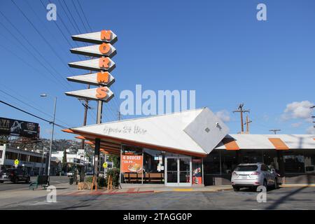 Norms Diner Los Angeles Googie architettura Mid Century Foto Stock