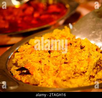 I piatti del catering sono molto gustosi Foto Stock