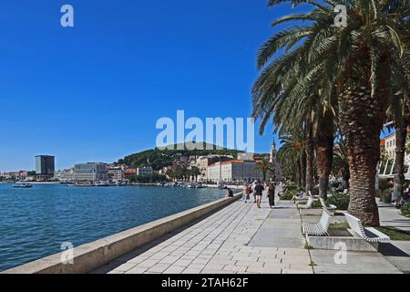 Lungomare, Spalato, Croazia Foto Stock