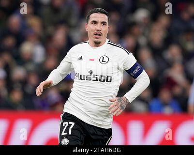 Birmingham, Regno Unito. 30 novembre 2023. Josue di Legia Varsavia durante la partita della UEFA Europa Conference League a Villa Park, Birmingham. Il credito fotografico dovrebbe leggere: Andrew Yates/Sportimage Credit: Sportimage Ltd/Alamy Live News Foto Stock