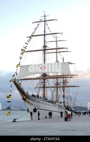 Lisbona (Lisboa), nave-scuola Sagres. Portogallo. Foto Stock