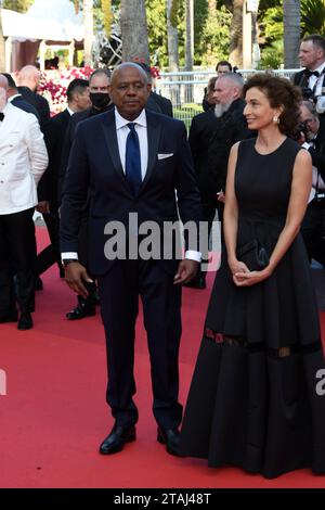 CANNES, FRANCIA - 17 MAGGIO: Forest Whitaker, Audrey Azoulay partecipa alla proiezione di "Final Cut (Coupez!)" e cerimonia di apertura red carpet per il 75 Foto Stock