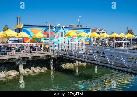 Steveston, British Columbia, Canada-7 ottobre 2023: Il villaggio di Steveston di Richmond è una destinazione unica della costa canadese ricca di storia e fascino Foto Stock