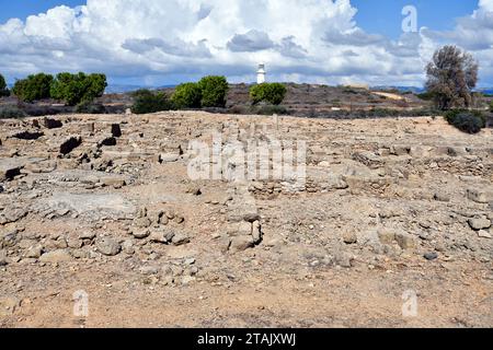 Paphos, Cipro - 2 ottobre 2023: Parco archeologico di Kato Paphos - un sito patrimonio dell'umanità dell'UNESCO, Paphos alias Pafos è stata capitale europea della cultura Foto Stock