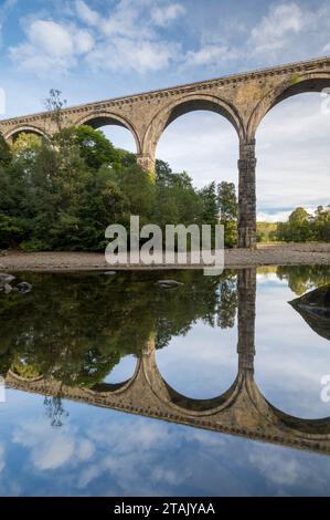 Viadotto Lambley attraverso il fiume South Tyne, Northumberland, Inghilterra Foto Stock