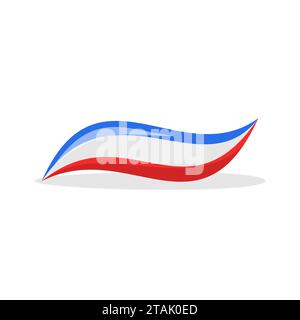 Campione di campione di dentifricio con striscio isolato su sfondo bianco. Trattamento, protezione o sbiancamento del prodotto igienico. Illustrazione vettoriale, Illustrazione Vettoriale