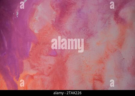 sfondo vinoso ad acquerello, sfumature di rosso. Foto Stock