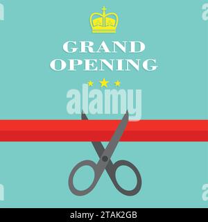 Stile piatto inaugurale. Illustrazione vettoriale Illustrazione Vettoriale