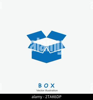 Icona Open Box (Apri casella). Illustrazione vettoriale Illustrazione Vettoriale