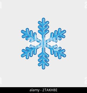Icona a fiocco di neve modello di disegno grafico illustrazione vettoriale Illustrazione Vettoriale
