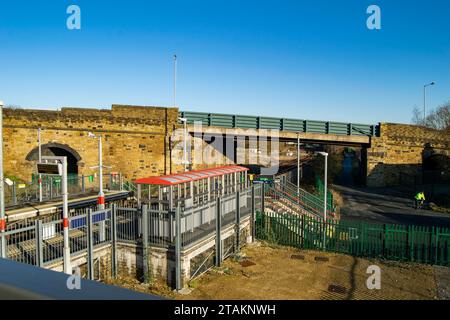 Stazione ferroviaria di Low Moor, Bradford Foto Stock