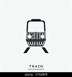 Icona Black Train. Illustrazione vettoriale Illustrazione Vettoriale