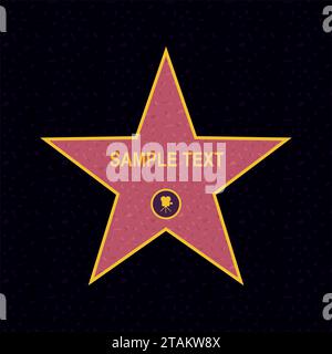 Walk of fame STAR sul pavimento in granito. illustrazione vettoriale Illustrazione Vettoriale