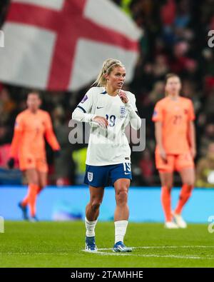 Rachel Daly dell'Inghilterra durante la partita England Women contro Netherlands Women's Nations League A al Wembley Stadium, Londra, Inghilterra, Regno Unito il 1° dicembre 2023 Credit: Every Second Media/Alamy Live News Foto Stock