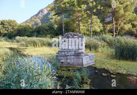 Le rovine e le spiagge di Olympos nella provincia di Antalya, Turchia Foto Stock