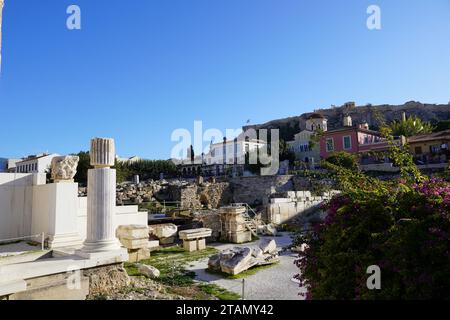 Rovine dell'Agorà romana, ad Atene, in Grecia Foto Stock