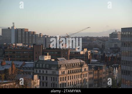 Skyline e paesaggio urbano del centro di Nottingham Foto Stock