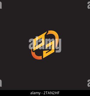 Lettera di combinazione JO iniziali univoche del logo per il team di gioco, youtube, Twitch Illustrazione Vettoriale