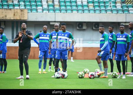 UYO, NIGERIA - 15 NOVEMBRE: Il Lesotho durante l'allenamento delle qualificazioni ai Mondiali di calcio in preparazione della Nigeria e del Lesotho match a Godswill Akpabio interna Foto Stock