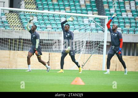 UYO, NIGERIA - 15 NOVEMBRE: Il Lesotho durante l'allenamento delle qualificazioni ai Mondiali di calcio in preparazione della Nigeria e del Lesotho match a Godswill Akpabio interna Foto Stock