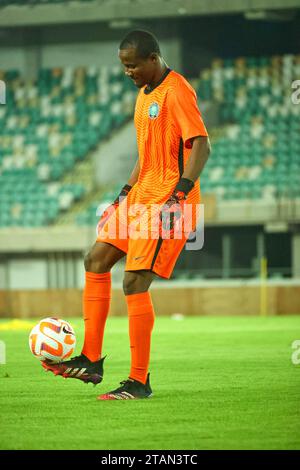 UYO, NIGERIA - 15 NOVEMBRE: Nigeria durante l'allenamento delle qualificazioni ai Mondiali di calcio in preparazione della partita Nigeria e Lesotho a Godswill Akpabio interna Foto Stock