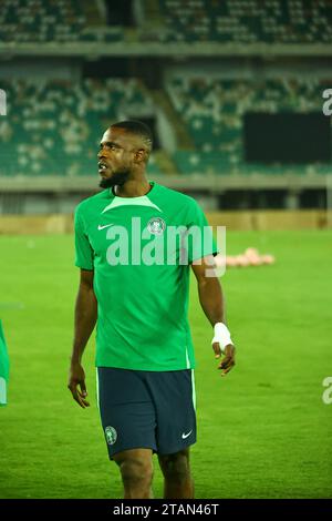 UYO, NIGERIA - 15 NOVEMBRE: Frank Onyeka della Nigeria durante l'allenamento delle qualificazioni ai Mondiali di calcio in preparazione della Nigeria e del Lesotho match a Godswill Foto Stock