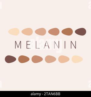 Melanina, illustrazione concettuale Foto Stock