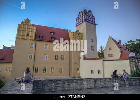 Altes Haus, Blauer Turm, Schloss, Bernburg, Salzlandkreis, Sachsen-Anhalt, Deutschland *** Old House, Blue Tower, Castle, Bernburg, Salzlandkreis, Sassonia-Anhalt, Germania credito: Imago/Alamy Live News Foto Stock