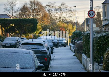 Edinburgh Scotland, UK 02 dicembre 2023. METEO: Regno Unito, condizioni di gelo. credit sst/alamy live news Foto Stock