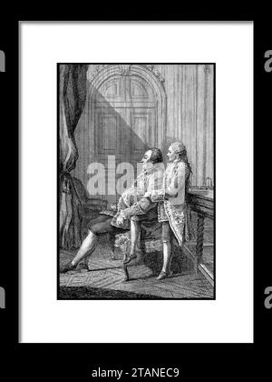 Ritratto di Luigi Filippo, duca d'Orleans e suo figlio Louis-Phillipe Joseph, duca di Chartres Louis de Carmontelle (Parigi 1717-1806 Parigi) Date Foto Stock