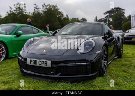 2020 Porsche 911 Turbo S, in mostra al Salone Privé Concours d'Elégance Motor show tenutosi a Blenheim Palace. Foto Stock