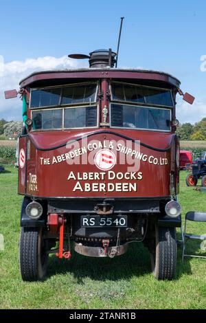 Drayton.Somerset.Regno Unito.18 agosto 2023. Un carro a vapore Super Sentinel restaurato del 1924 è in mostra ad un evento agricolo di Yesterdays Foto Stock