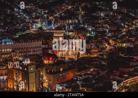 Guanajuato è un comune del Messico centrale e capitale dello stato omonimo. Fa parte della macroregione del Bajio. Foto Stock