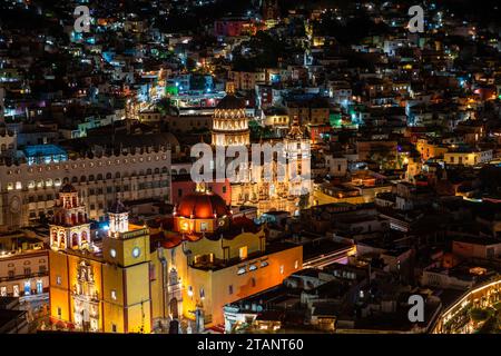 Guanajuato è un comune del Messico centrale e capitale dello stato omonimo. Fa parte della macroregione del Bajio. Foto Stock