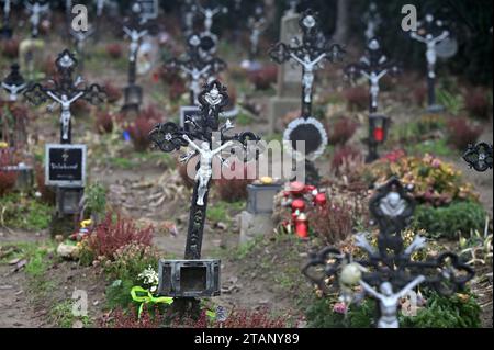 Il Cimitero dei senza nome è un cimitero per i senzatetto nell'undicesimo distretto di Vienna, Simmering. Si trova nel distretto di Albern vicino all'Albern Foto Stock