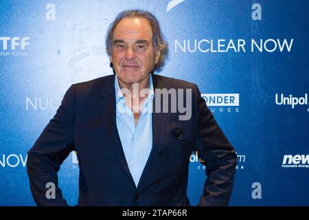 Torino, Italia. 2 dicembre 2023. Il regista americano Oliver Stone presenta il suo documentario "Nuclear Now" al Torino Film Festival 2023. Crediti: Marco Destefanis/Alamy Live News Foto Stock