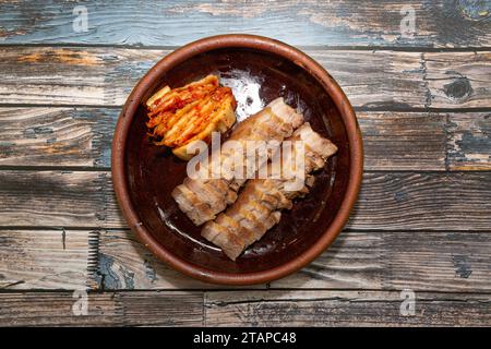 Suyuk, piatto tradizionale coreano a base di maiale Foto Stock