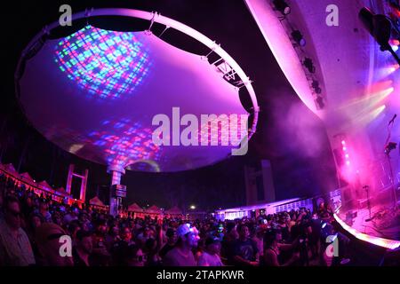 Miami Beach, Florida, Stati Uniti. 1 dicembre 2023. Disco Biscuits si esibisce durante il North Beach Music Festival del 2023 alla bandshell di Miami Beach il 1 dicembre 2023 a Miami Beach, Florida. Crediti: Mpi04/Media Punch/Alamy Live News Foto Stock