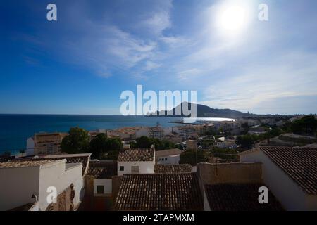 Vista sul villaggio di Altea, Valencia, Spagna Foto Stock