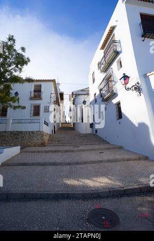 Vista sul villaggio di Altea, Valencia, Spagna Foto Stock