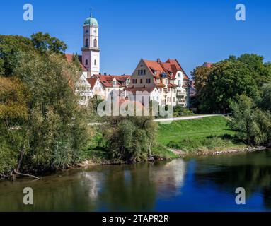 St Mang a Ratisbona, sul Danubio Foto Stock