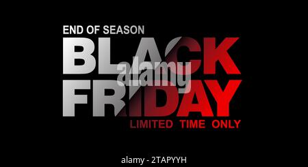 Venerdì nero vendita banner design layout Illustrazione Vettoriale
