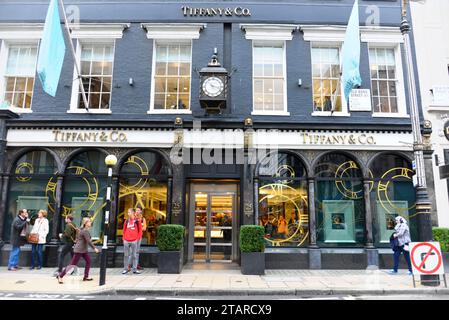 Tiffany & Co, New Bond Street, Londra, regione di Londra, Inghilterra, Regno Unito Foto Stock