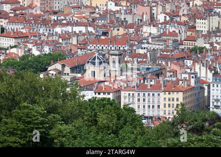 Lione, Francia - 10 giugno 2018: Veduta aerea del liceo la Martinière Diderot (francese: Lycée la Martinière Diderot). Foto Stock