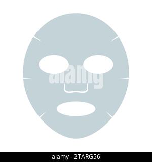 Maschera facciale isolata su sfondo bianco. Cosmetologia, medicina e assistenza sanitaria. Illustrazione vettoriale in stile piatto Illustrazione Vettoriale